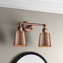 Antique copper deals vanity light